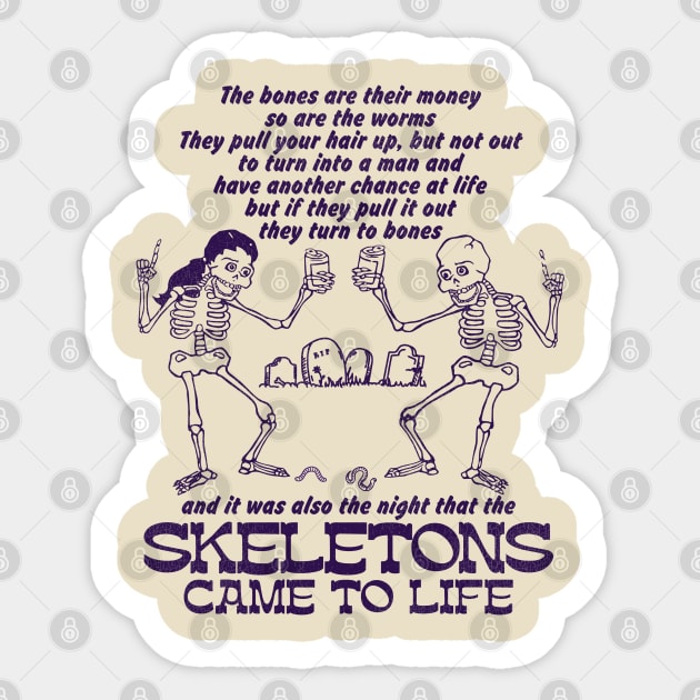 The Night That The Skeletons Came To Life Sticker by darklordpug